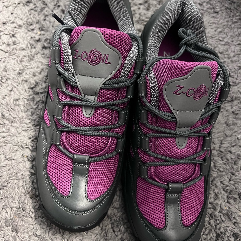 **New** Z-Coil Gray and Purple Sneakers with Secure Lacing